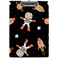 Astronaut Space Rockets Spaceman A4 Acrylic Clipboard by Ravend