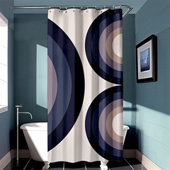 Circle Tile Design Pattern Shower Curtain 36  X 72  (stall)  by Ravend