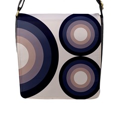 Circle Tile Design Pattern Flap Closure Messenger Bag (l)