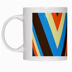 Pattern Triangle Design Repeat White Mug