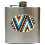 Pattern Triangle Design Repeat Hip Flask (6 oz) Front