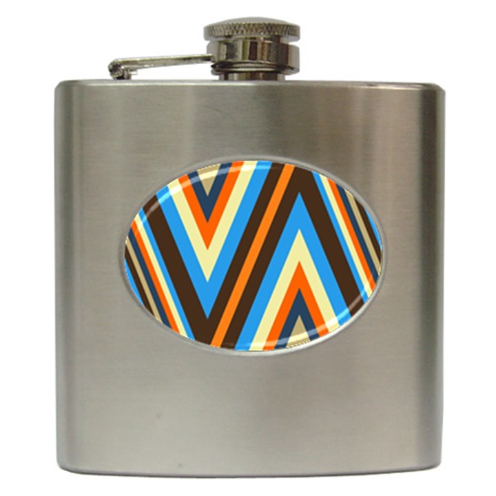 Pattern Triangle Design Repeat Hip Flask (6 oz)