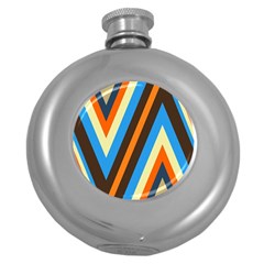 Pattern Triangle Design Repeat Round Hip Flask (5 Oz) by Ravend