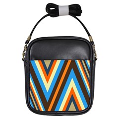 Pattern Triangle Design Repeat Girls Sling Bag by Ravend