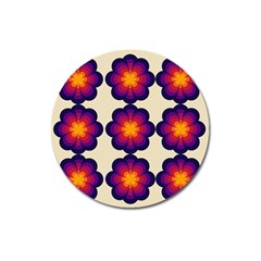 Flower Pattern Design Seamless Magnet 3  (round) by Ravend