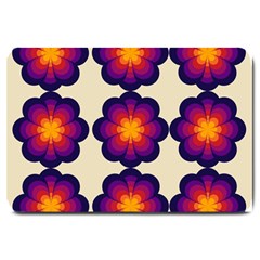 Flower Pattern Design Seamless Large Doormat by Ravend