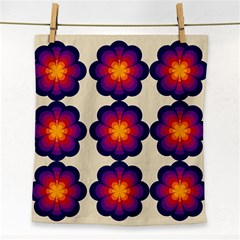 Flower Pattern Design Seamless Face Towel by Ravend