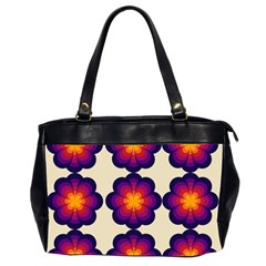 Flower Pattern Design Seamless Oversize Office Handbag (2 Sides) by Ravend