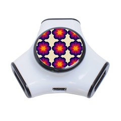 Flower Pattern Design Seamless 3-port Usb Hub by Ravend