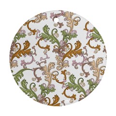 Pattern Design Art Decoration Round Ornament (two Sides) by Ravend