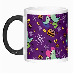 Pumpkins Ghosts Skeleton Pattern Morph Mug by Ravend