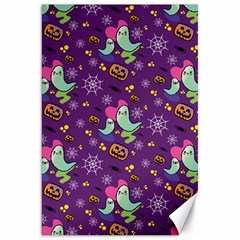 Pumpkins Ghosts Skeleton Pattern Canvas 20  X 30  by Ravend