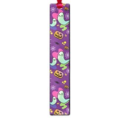 Pumpkins Ghosts Skeleton Pattern Large Book Marks by Ravend