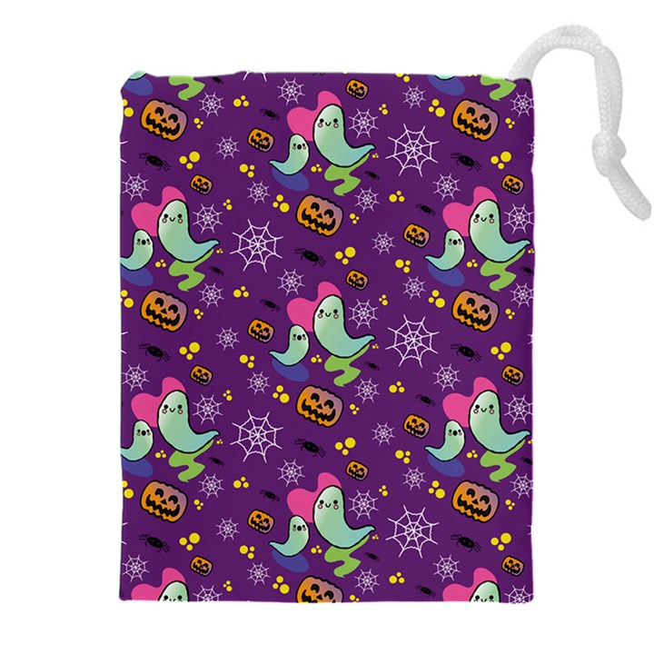 Pumpkins Ghosts Skeleton Pattern Drawstring Pouch (4XL)