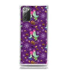 Pumpkins Ghosts Skeleton Pattern Samsung Galaxy Note 20 Tpu Uv Case by Ravend