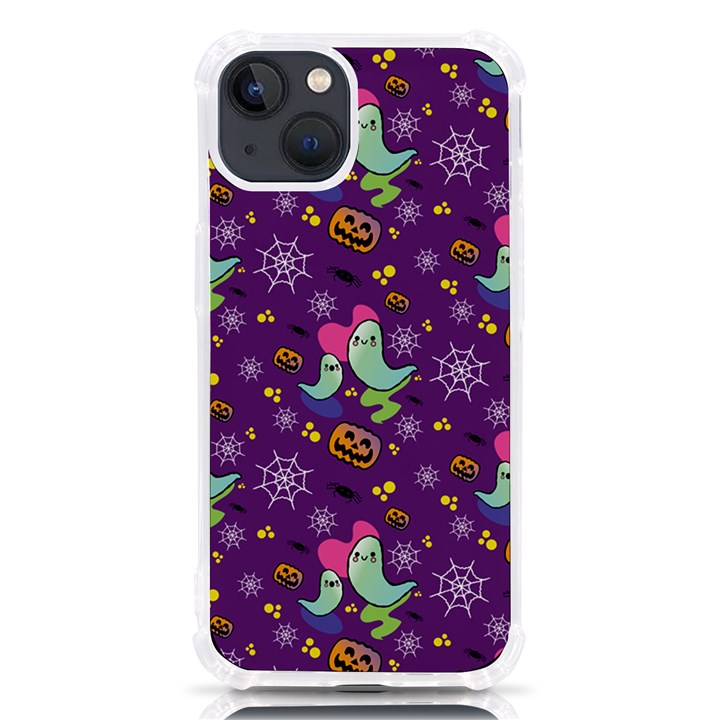 Pumpkins Ghosts Skeleton Pattern iPhone 13 TPU UV Print Case