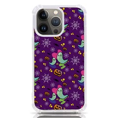 Pumpkins Ghosts Skeleton Pattern Iphone 13 Pro Tpu Uv Print Case by Ravend