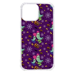 Pumpkins Ghosts Skeleton Pattern Iphone 13 Pro Max Tpu Uv Print Case by Ravend