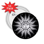 Sun Moon Star Universe Space 2.25  Buttons (10 pack)  Front