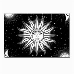 Sun Moon Star Universe Space Postcard 4 x 6  (pkg Of 10) by Ravend