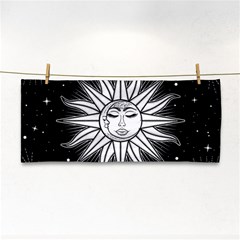 Sun Moon Star Universe Space Hand Towel by Ravend