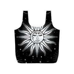 Sun Moon Star Universe Space Full Print Recycle Bag (s) by Ravend