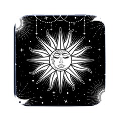 Sun Moon Star Universe Space Square Metal Box (black) by Ravend