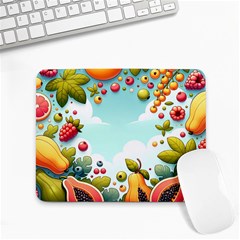 Fruits Sweet Papaya Orange Pattern Small Mousepad by Ravend