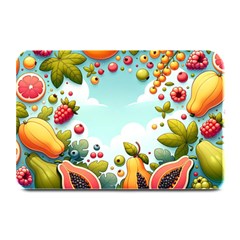 Fruits Sweet Papaya Orange Pattern Plate Mats by Ravend