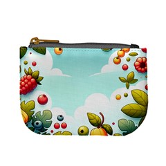 Fruits Sweet Papaya Orange Pattern Mini Coin Purse by Ravend