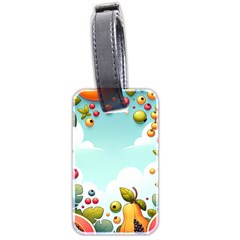 Fruits Sweet Papaya Orange Pattern Luggage Tag (two Sides) by Ravend