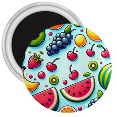 Fruits Sweet Pattern 3  Magnets by Ravend