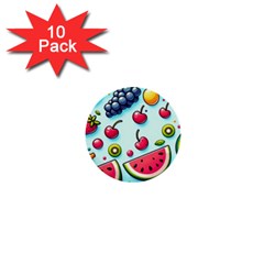 Fruits Sweet Pattern 1  Mini Buttons (10 Pack)  by Ravend