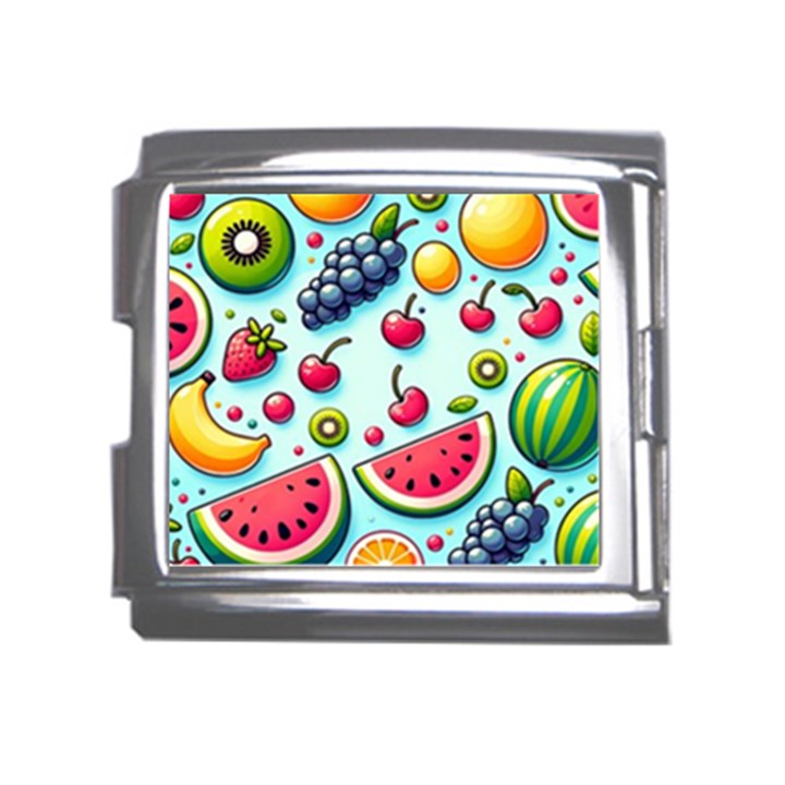 Fruits Sweet Pattern Mega Link Italian Charm (18mm)