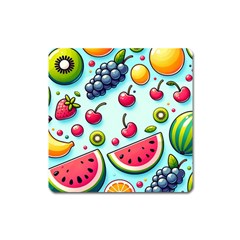 Fruits Sweet Pattern Square Magnet by Ravend