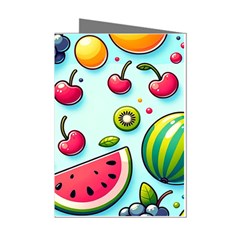 Fruits Sweet Pattern Mini Greeting Cards (pkg Of 8) by Ravend