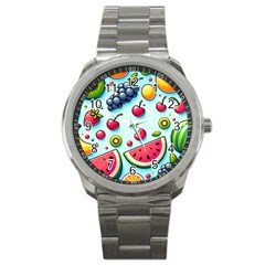 Fruits Sweet Pattern Sport Metal Watch by Ravend