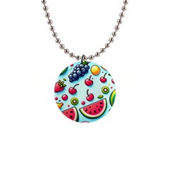 Fruits Sweet Pattern 1  Button Necklace by Ravend