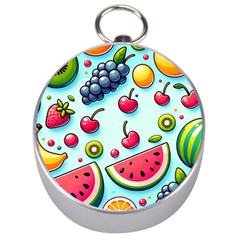 Fruits Sweet Pattern Silver Compasses by Ravend