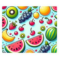 Fruits Sweet Pattern Two Sides Premium Plush Fleece Blanket (small) by Ravend