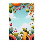 Fruits Sweet Papaya Orange Pattern A5 Acrylic Clipboard Back