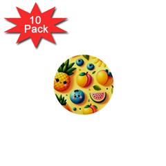 Fruits Fresh Sweet Pattern 1  Mini Buttons (10 Pack)  by Ravend