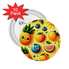 Fruits Fresh Sweet Pattern 2 25  Buttons (10 Pack)  by Ravend