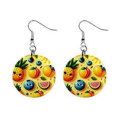 Fruits Fresh Sweet Pattern Mini Button Earrings by Ravend