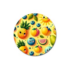 Fruits Fresh Sweet Pattern Magnet 3  (round) by Ravend