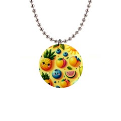 Fruits Fresh Sweet Pattern 1  Button Necklace by Ravend