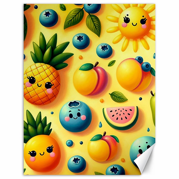 Fruits Fresh Sweet Pattern Canvas 12  x 16 