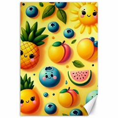 Fruits Fresh Sweet Pattern Canvas 12  X 18  by Ravend