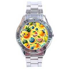 Fruits Fresh Sweet Pattern Stainless Steel Analogue Watch by Ravend