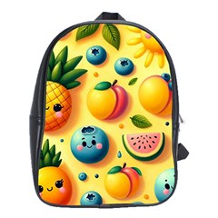 Fruits Fresh Sweet Pattern School Bag (xl) by Ravend